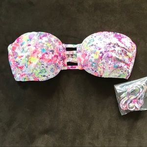 BNWOT VS Bandeau Bikini Top with straps